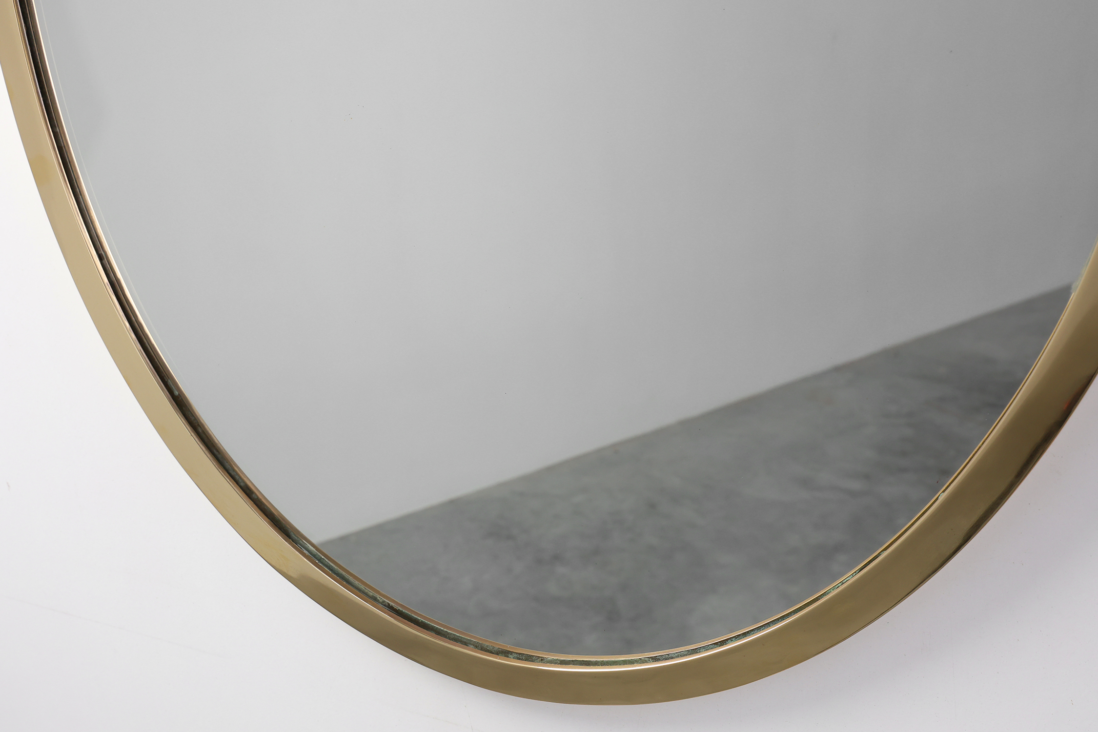 Art Deco Copper‑Plated Metal Mirror, Belgium ca. 1925thumbnail